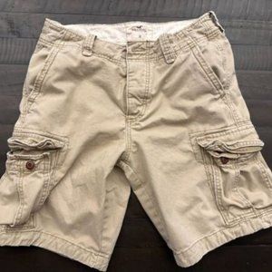 Hollister Beige Cargo Shorts Pre - Owned Good Condition Size 32